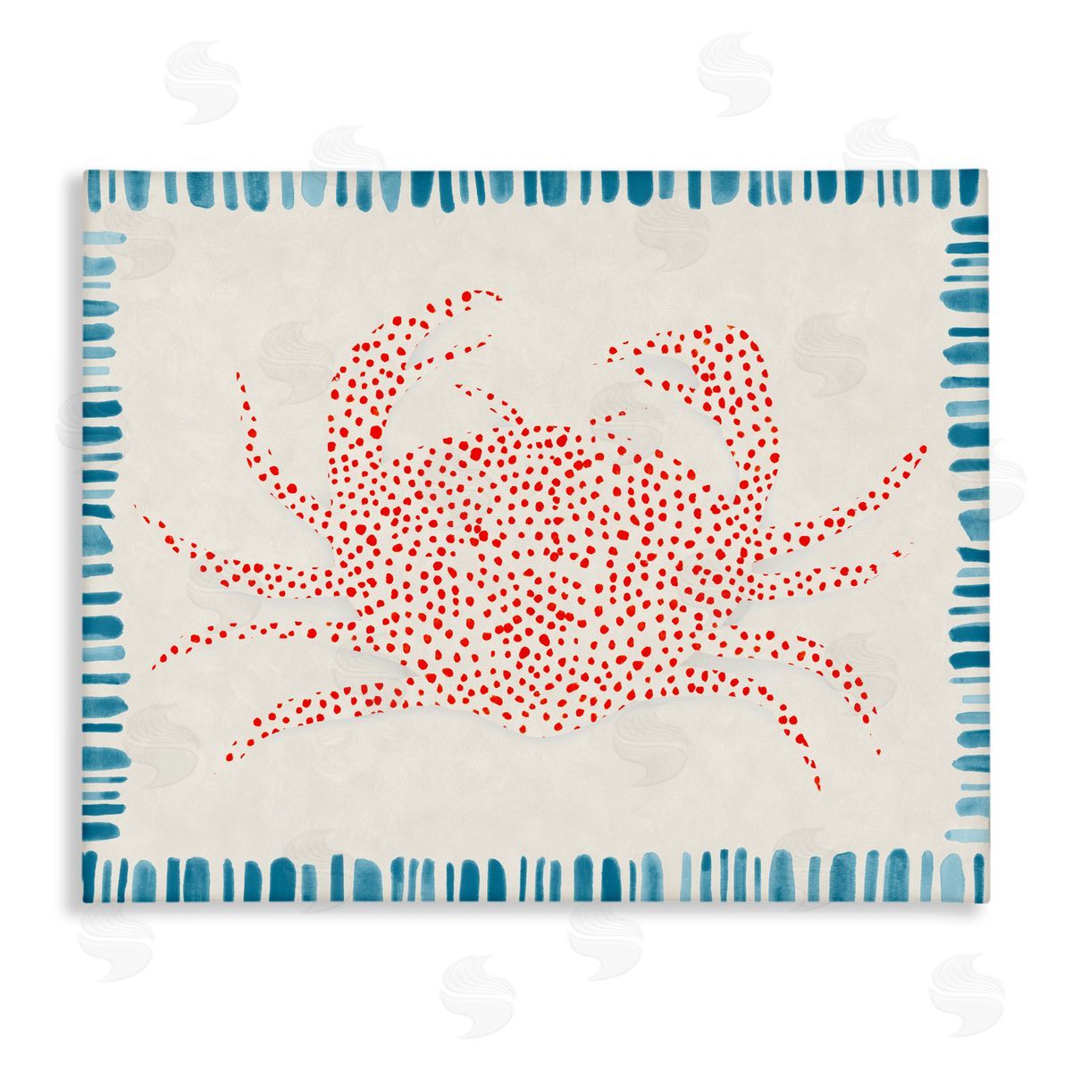Hannah Dawson Dotted Depths Crab Canvas Wall Art Print