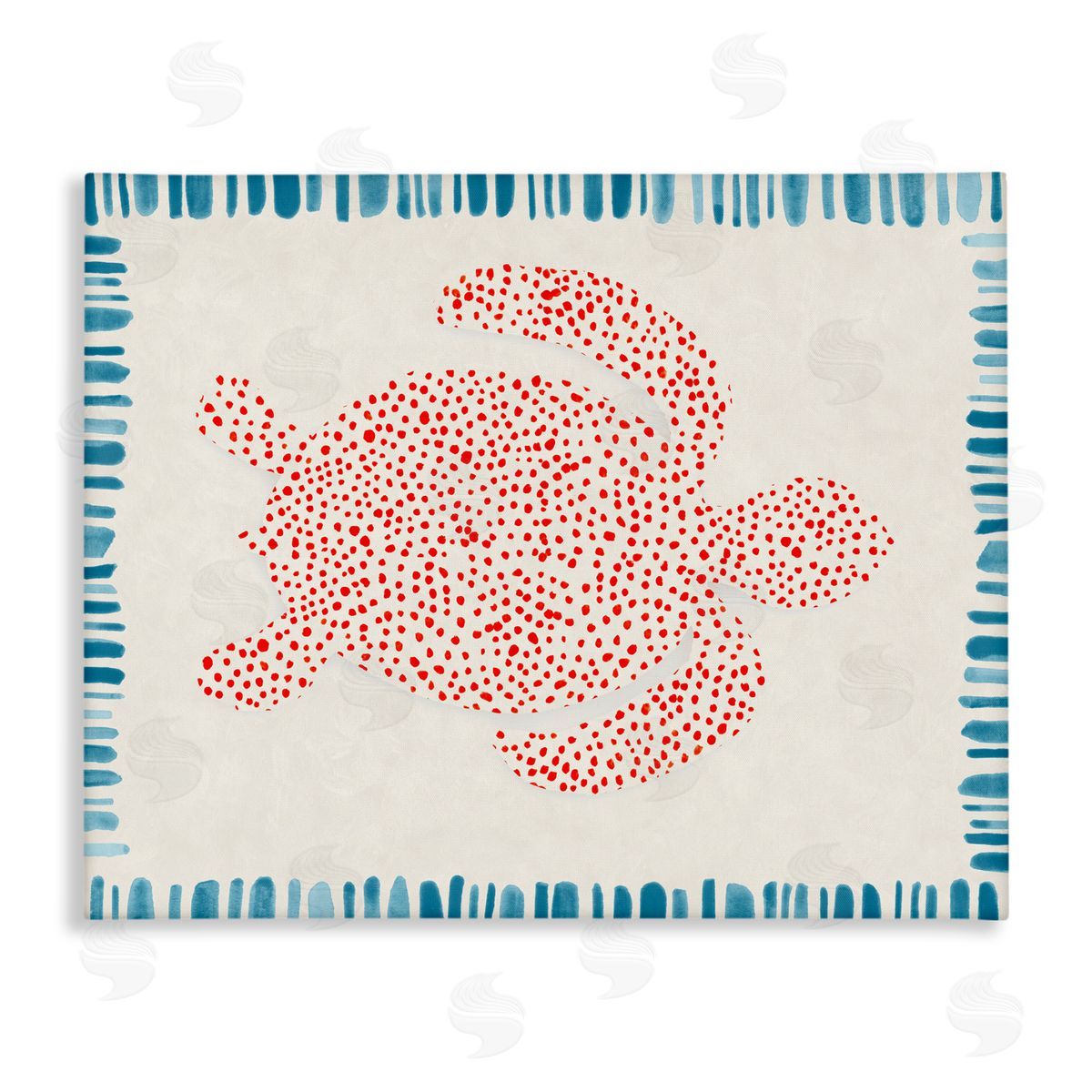 Hannah Dawson Dotted Depths Turtle Canvas Wall Art Print