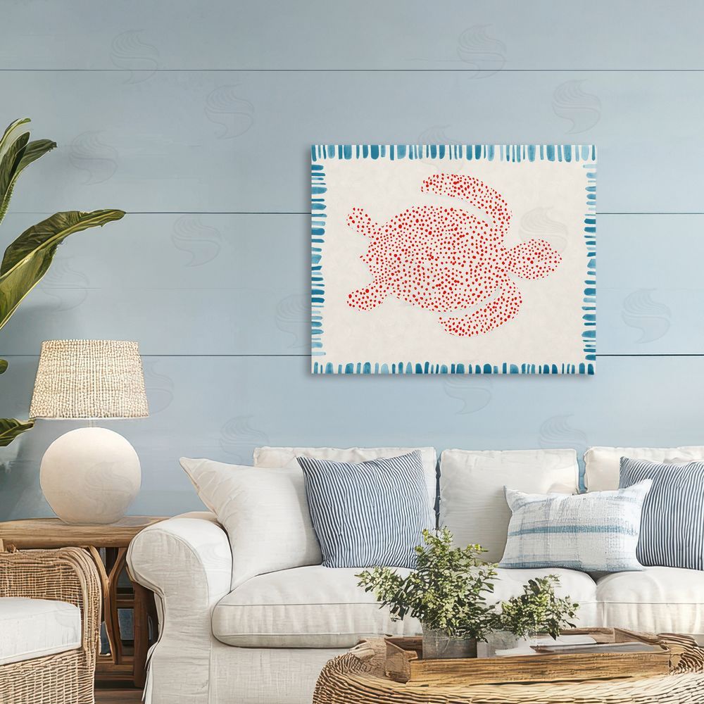 Hannah Dawson Dotted Depths Turtle Printed Wall Art in Room
