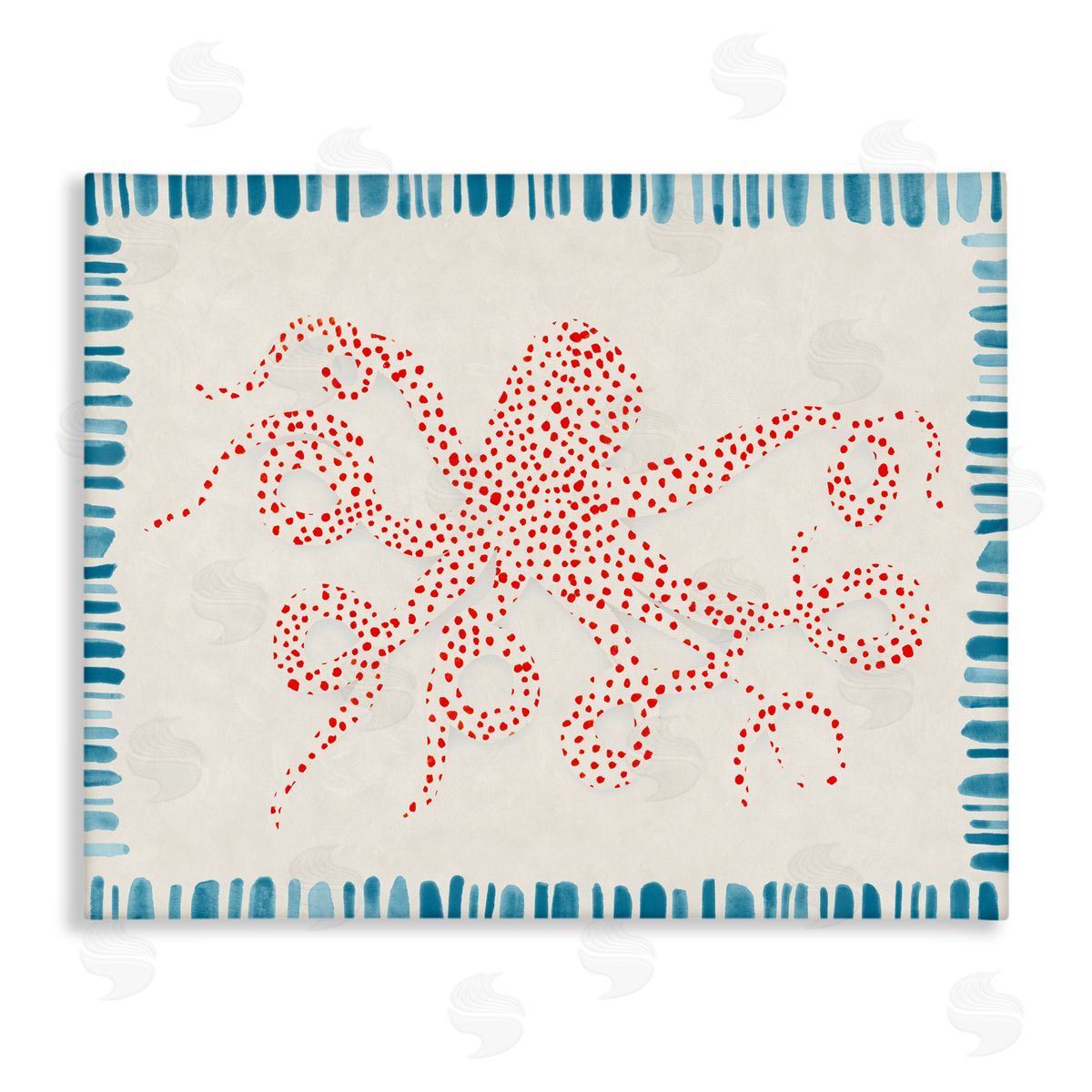 Hannah Dawson Dotted Depths Octopus Canvas Wall Art Print