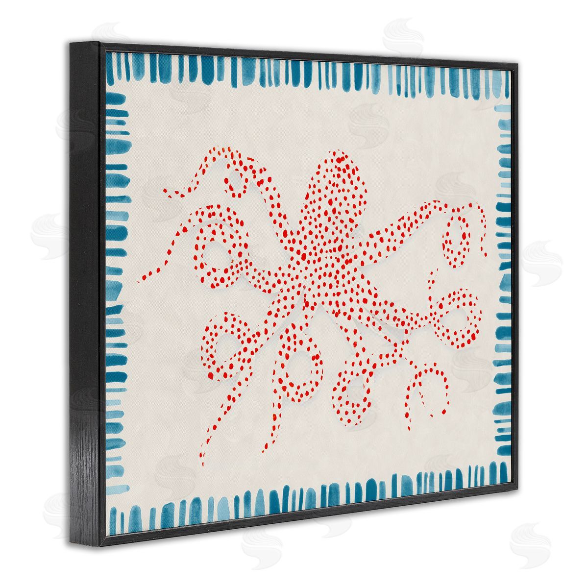 Hannah Dawson Dotted Depths Octopus Black Framed Giclee Art Print