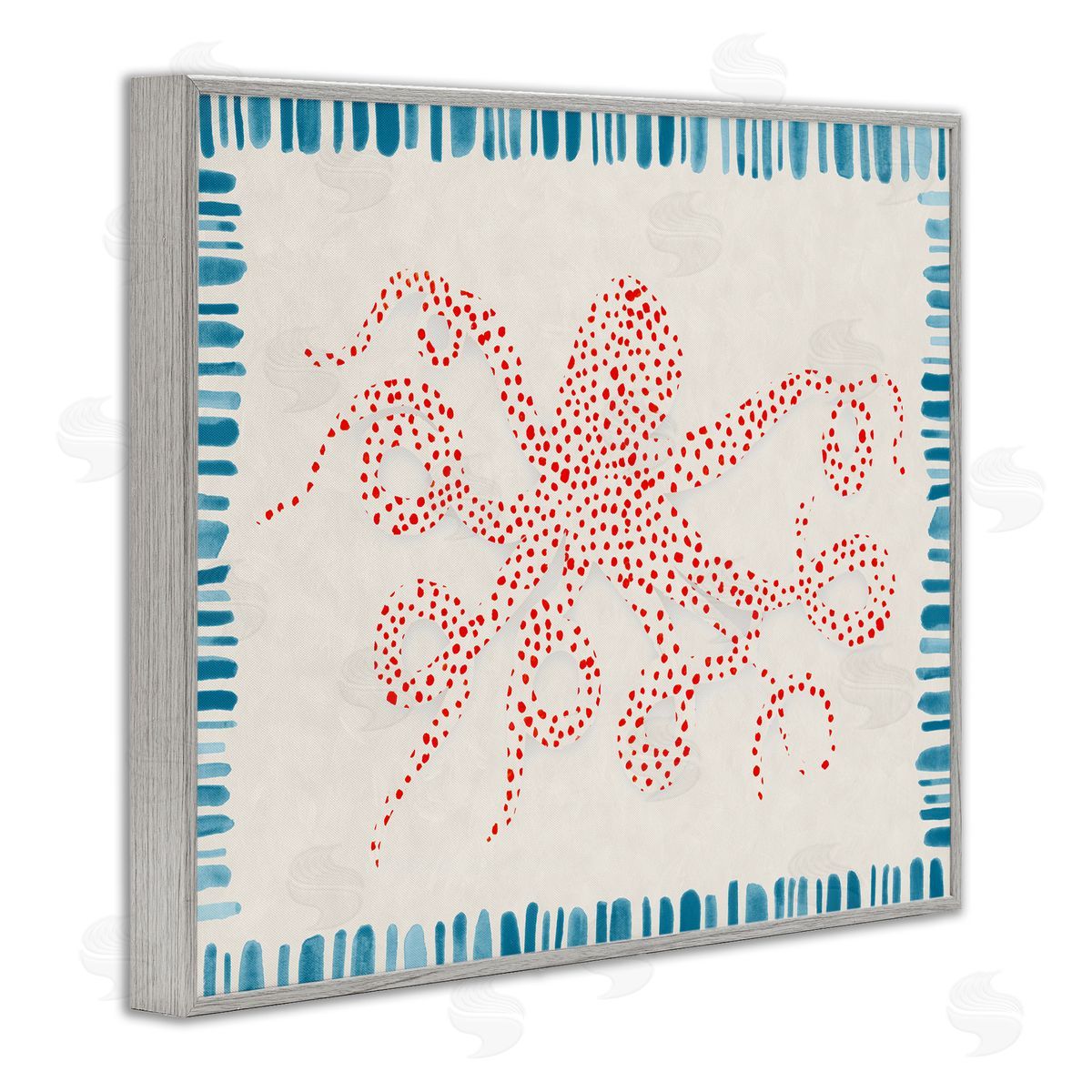 Hannah Dawson Dotted Depths Octopus Gray Framed Giclee Art Print