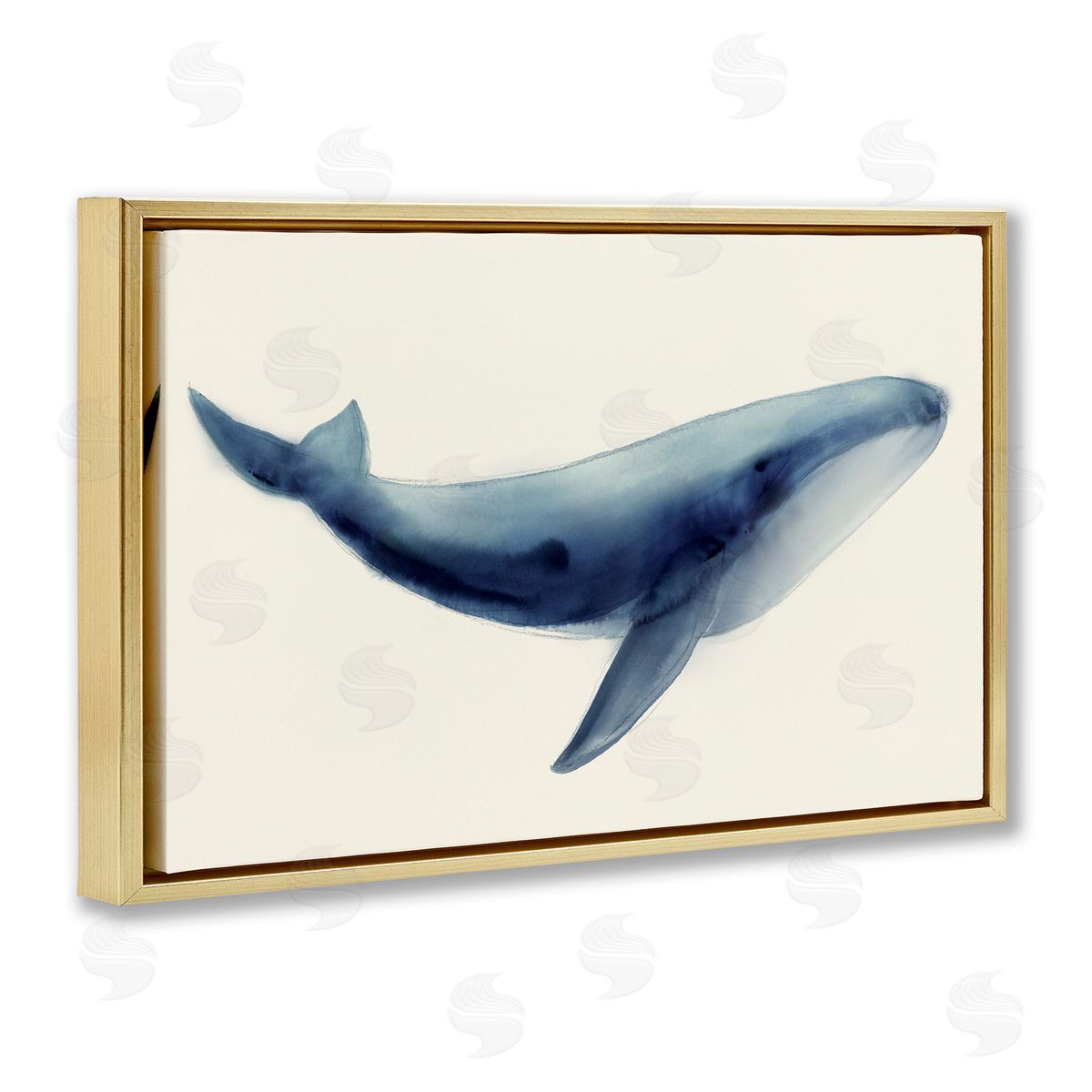 Lily K. Soft Gentle Giant Whale Canvas Wall Art Print