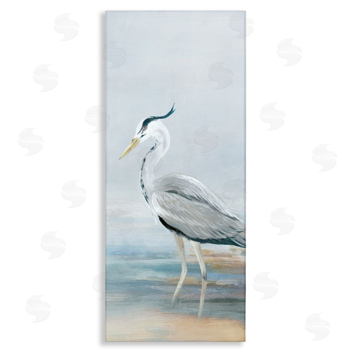 Lily K. Heron in Shallow Water Canvas Wall Art Print