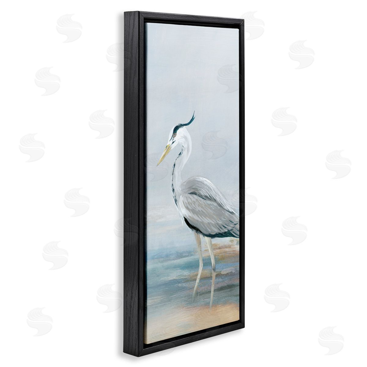 Lily K. Heron in Shallow Water Canvas Wall Art Print