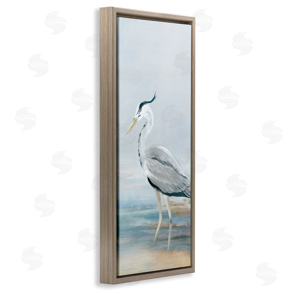Lily K. Heron in Shallow Water Canvas Wall Art Print