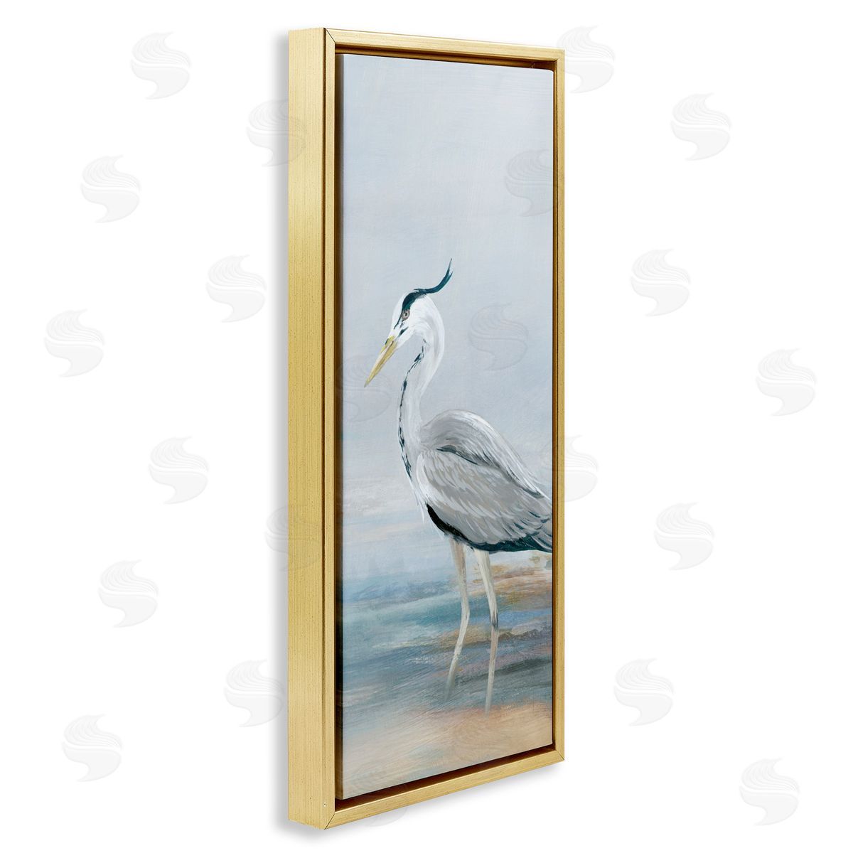Lily K. Heron in Shallow Water Canvas Wall Art Print