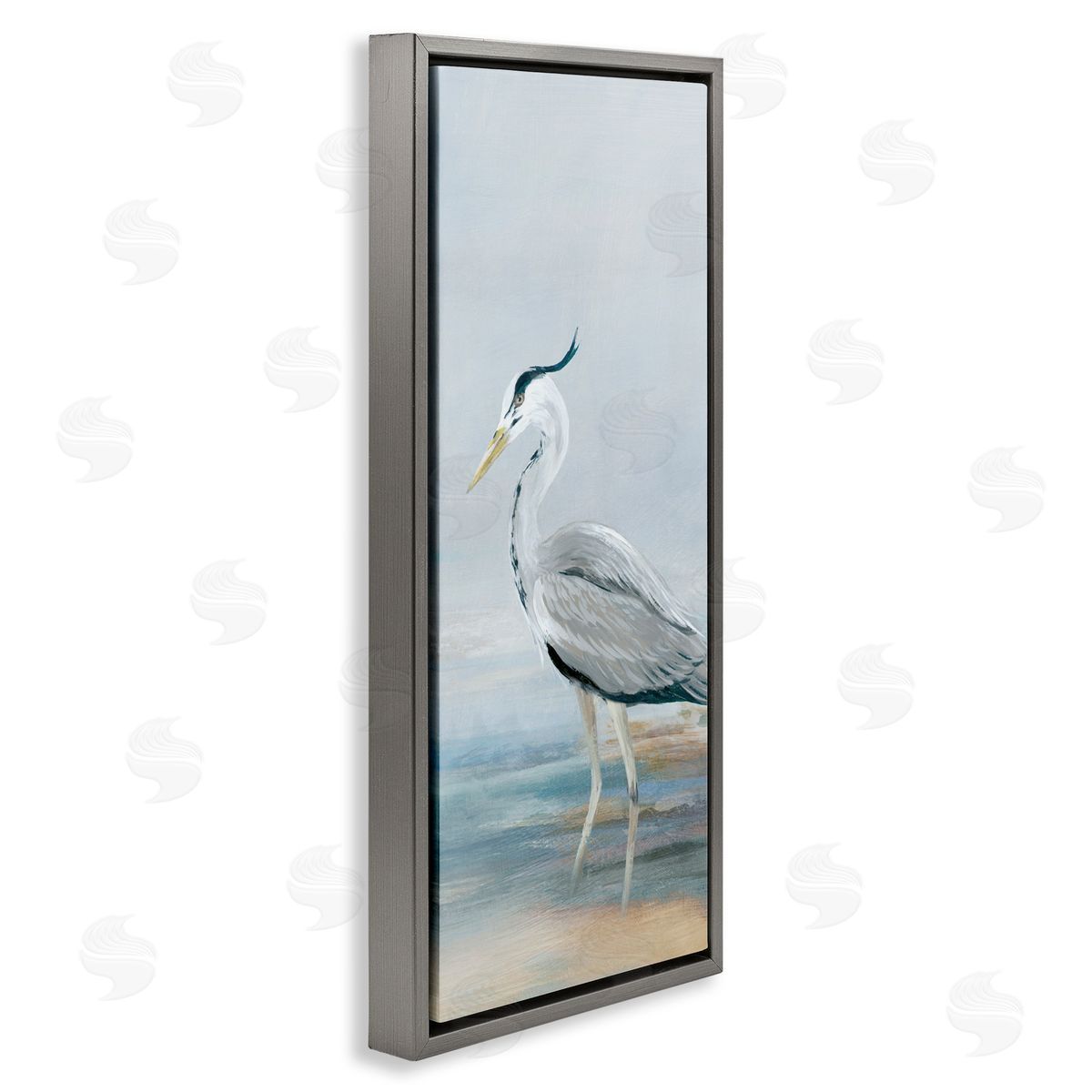 Lily K. Heron in Shallow Water Canvas Wall Art Print