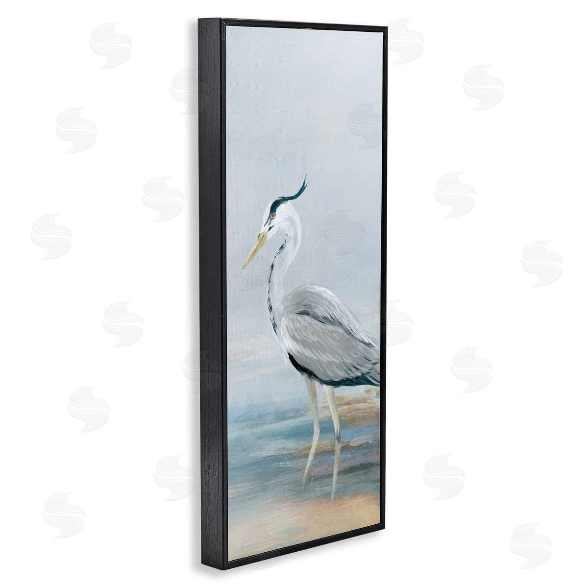 Lily K. Heron in Shallow Water Canvas Wall Art Print