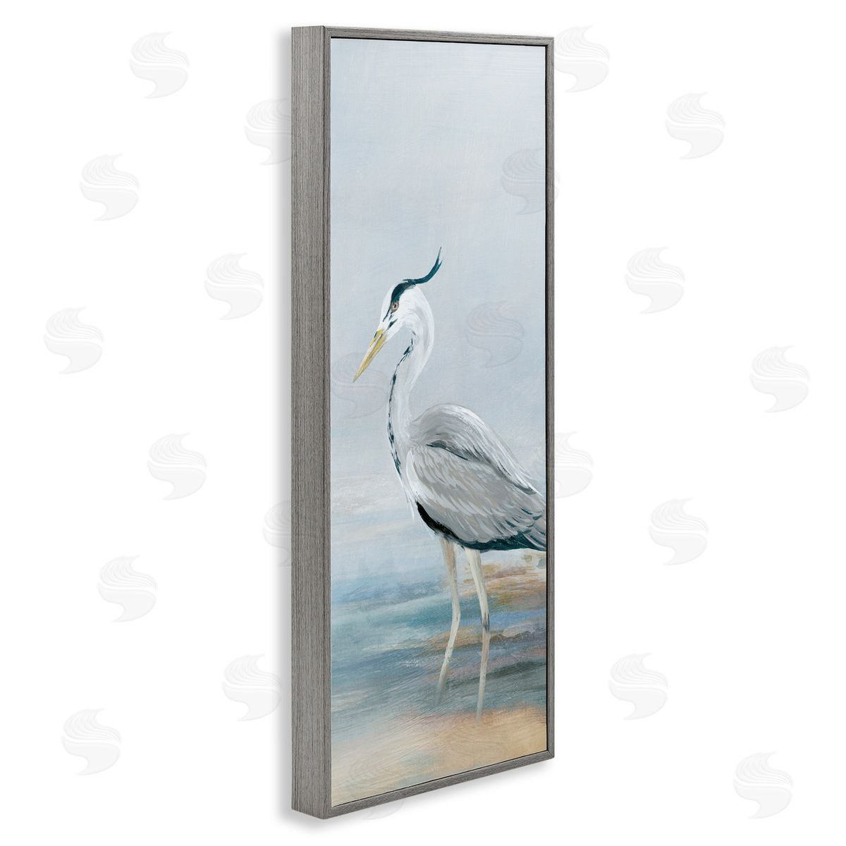 Lily K. Heron in Shallow Water Canvas Wall Art Print