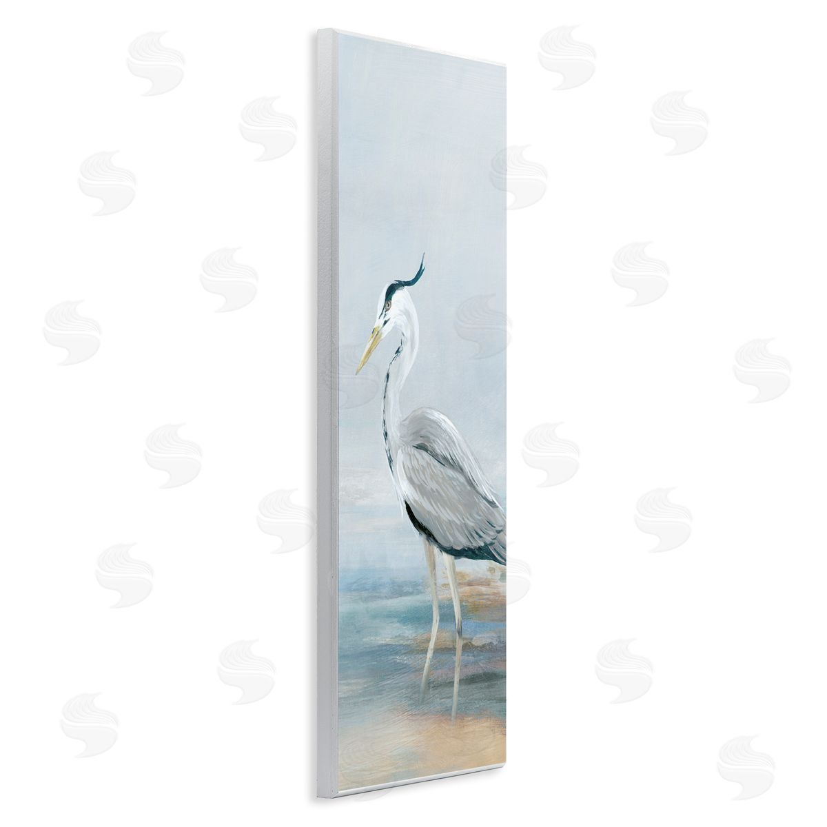Lily K. Heron in Shallow Water Canvas Wall Art Print