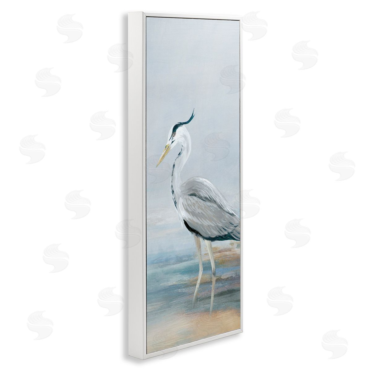Lily K. Heron in Shallow Water Canvas Wall Art Print