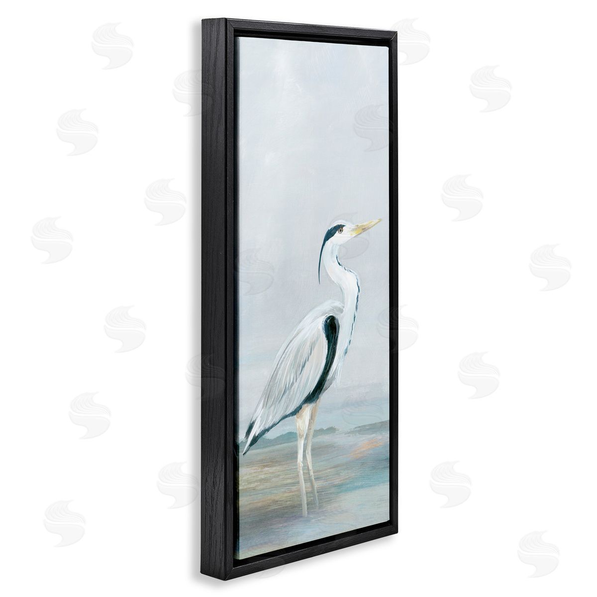 Lily K. Standing Tall White Heron Canvas Wall Art Print