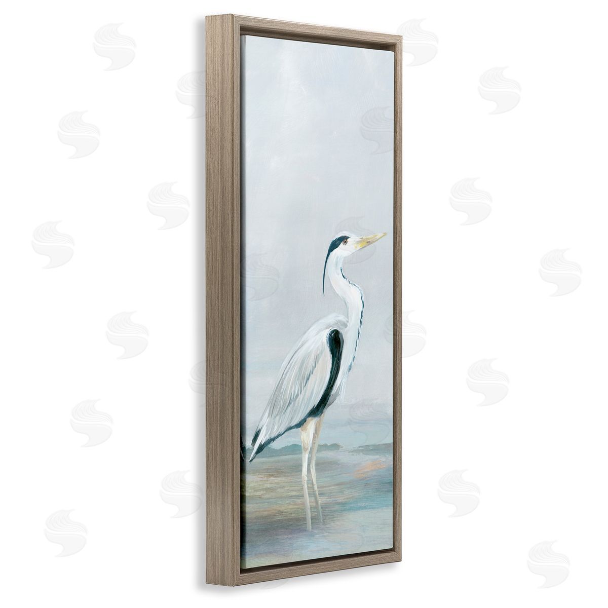 Lily K. Standing Tall White Heron Canvas Wall Art Print
