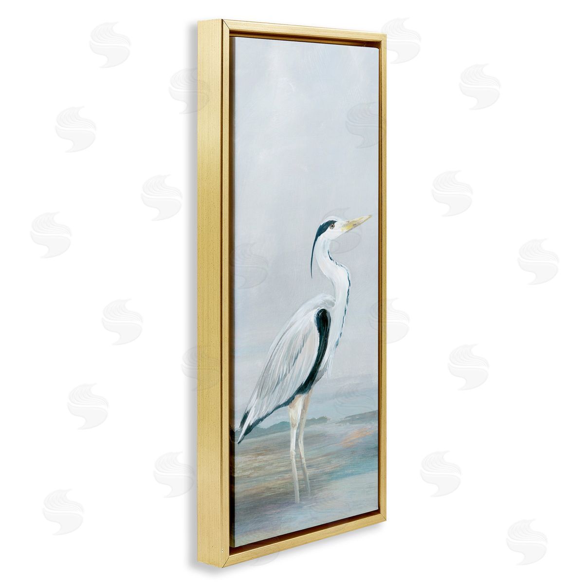 Lily K. Standing Tall White Heron Canvas Wall Art Print