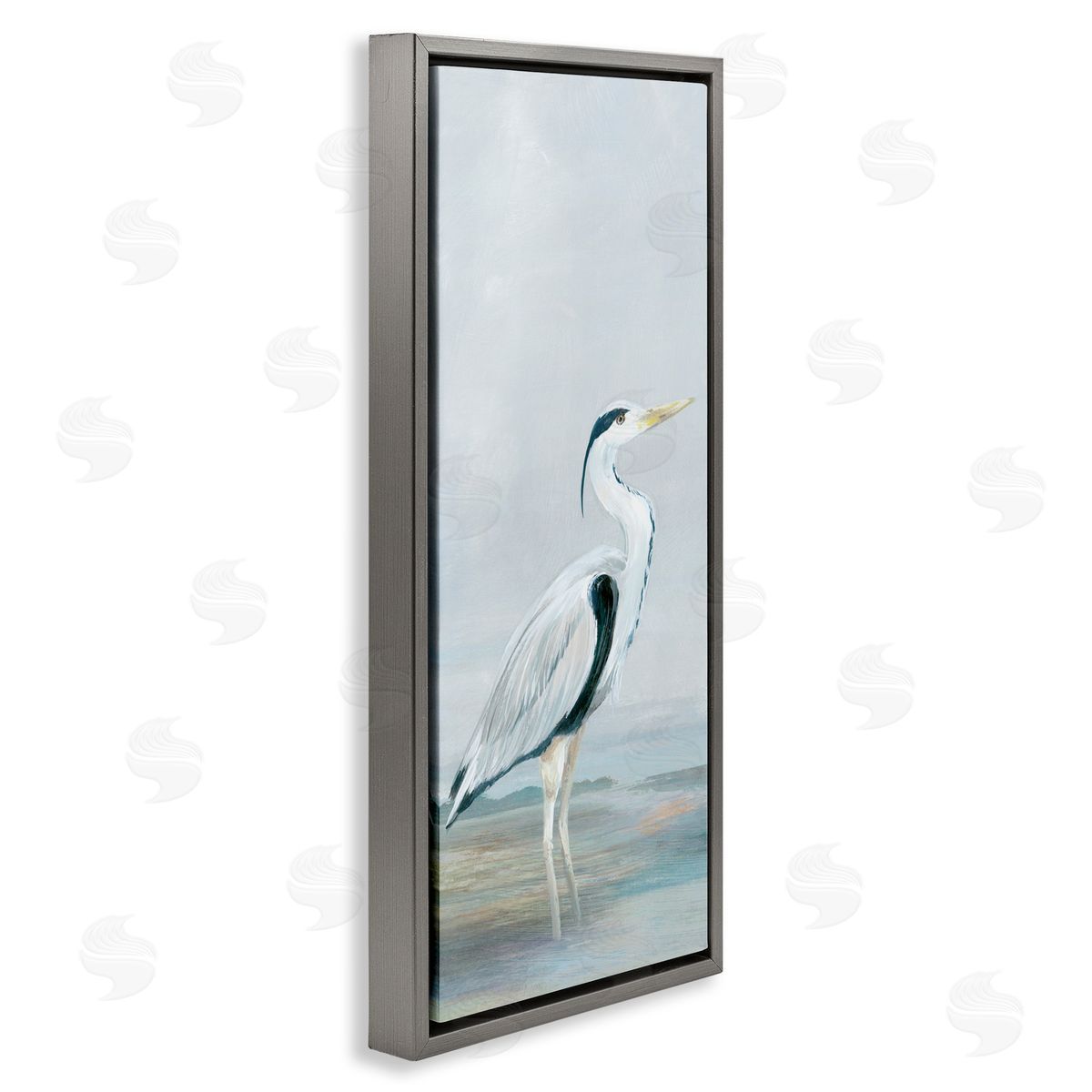 Lily K. Standing Tall White Heron Canvas Wall Art Print