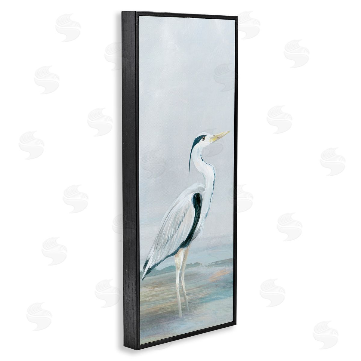 Lily K. Standing Tall White Heron Canvas Wall Art Print