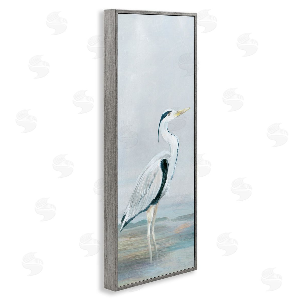 Lily K. Standing Tall White Heron Canvas Wall Art Print