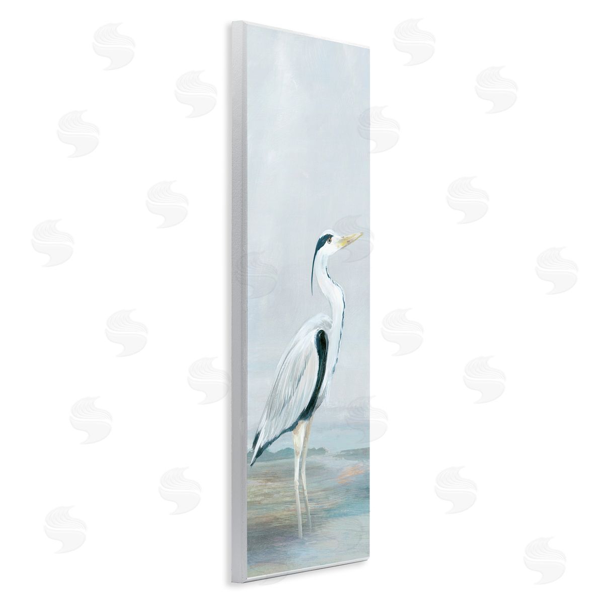 Lily K. Standing Tall White Heron Canvas Wall Art Print