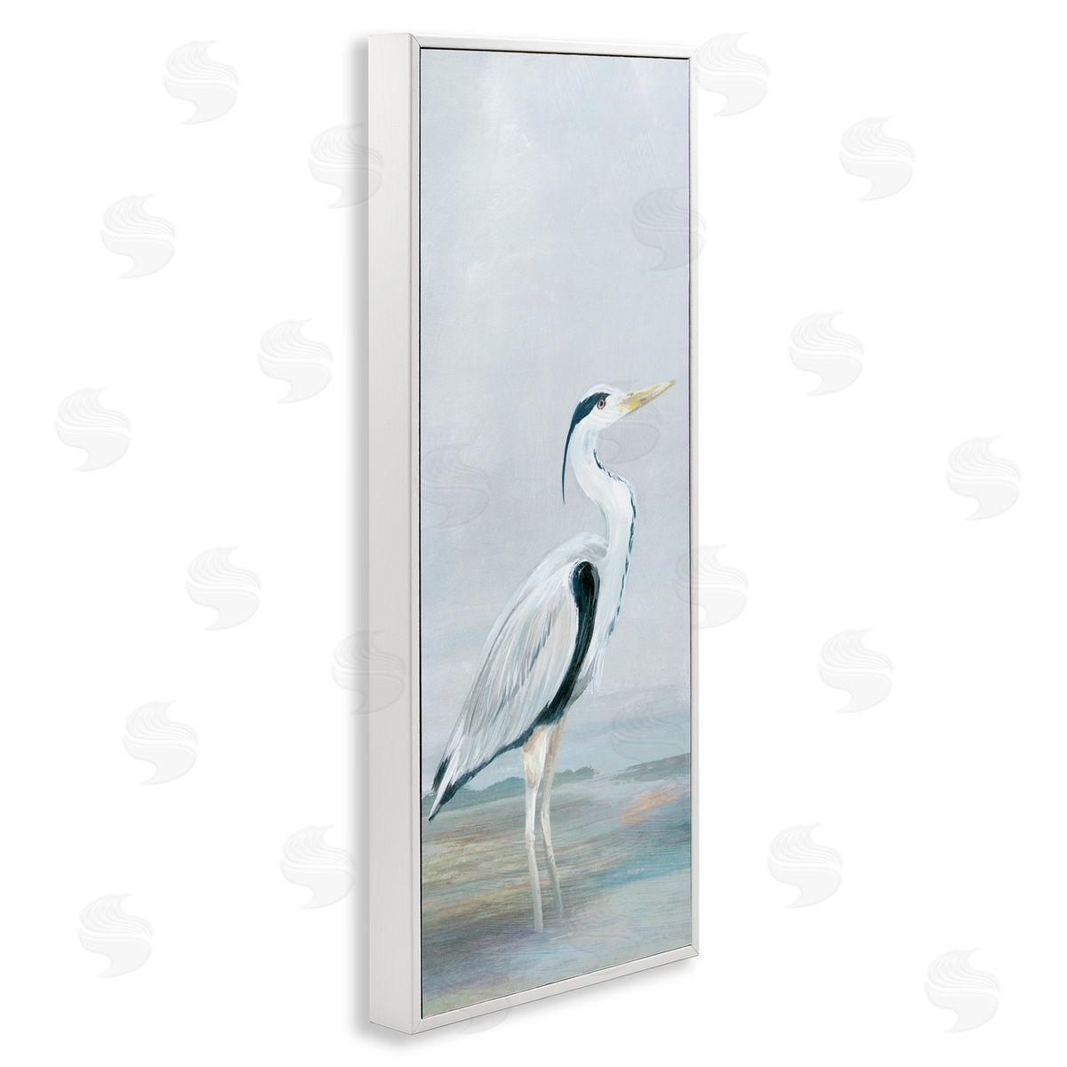 Lily K. Standing Tall White Heron Canvas Wall Art Print