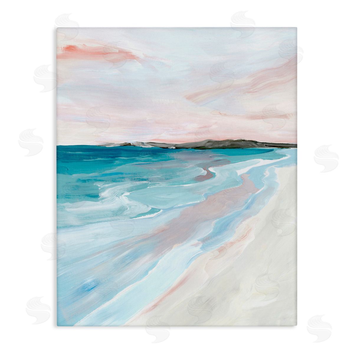 Ian C. Faded Coastal Serenity Canvas Wall Art Print