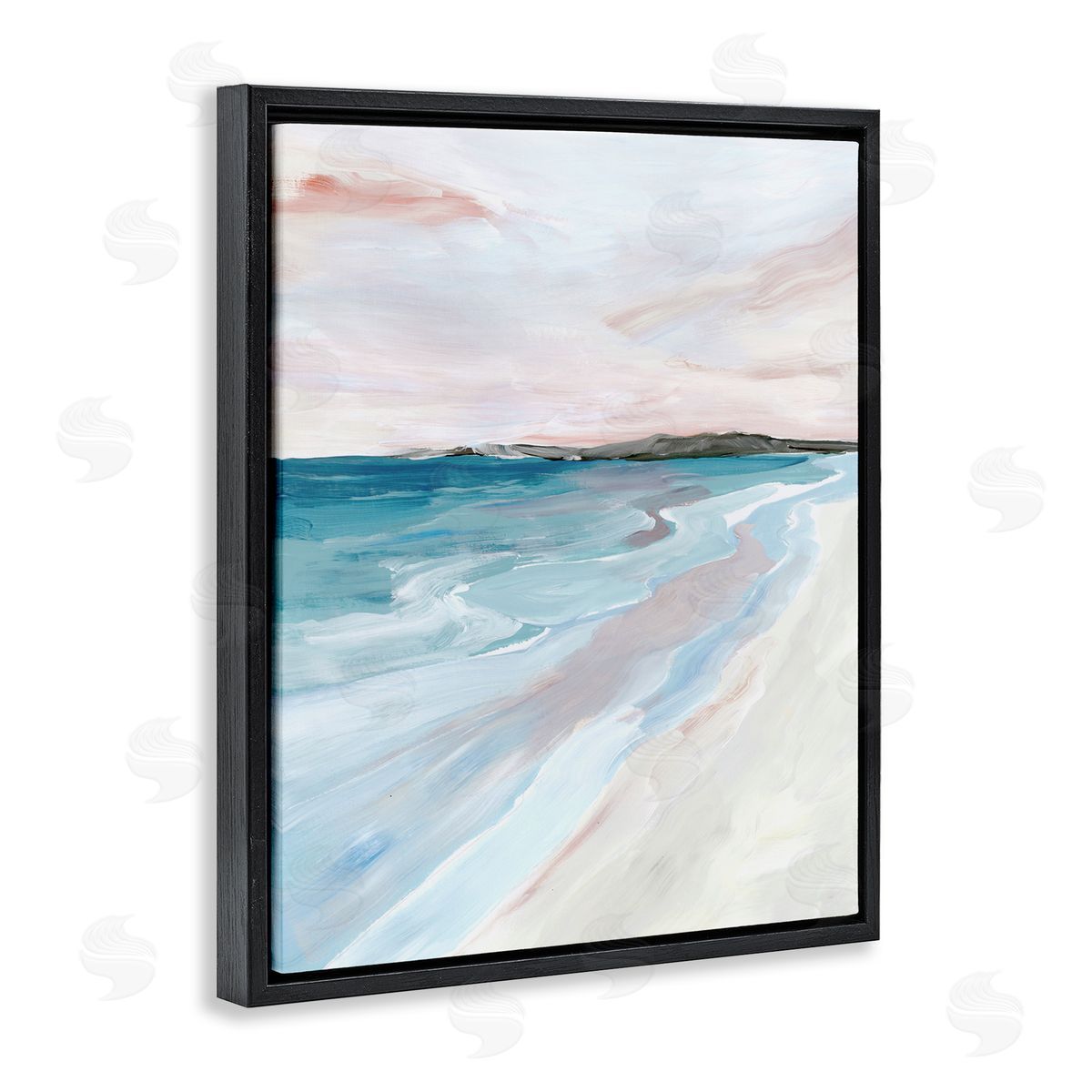 Ian C. Faded Coastal Serenity Canvas Wall Art Print