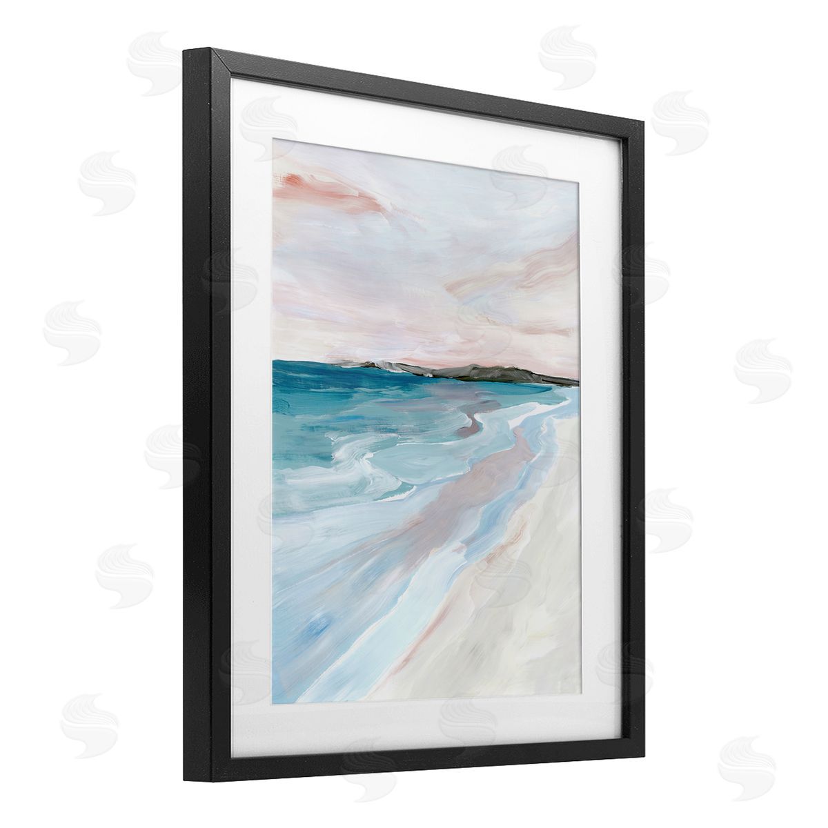 Ian C. Faded Coastal Serenity Canvas Wall Art Print