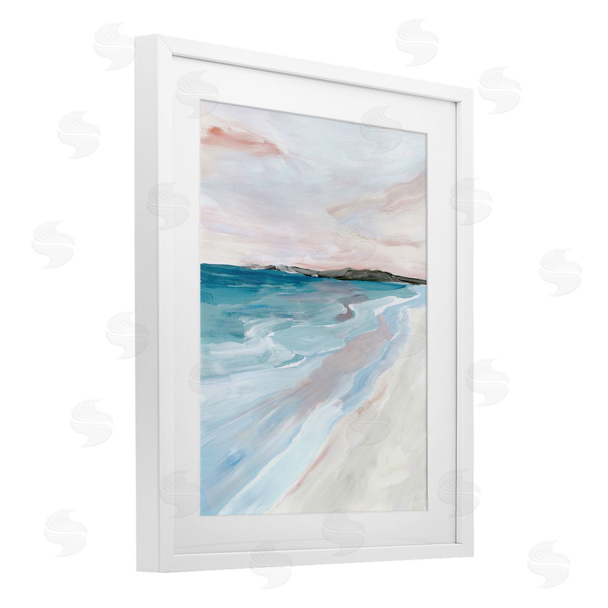 Ian C. Faded Coastal Serenity Canvas Wall Art Print