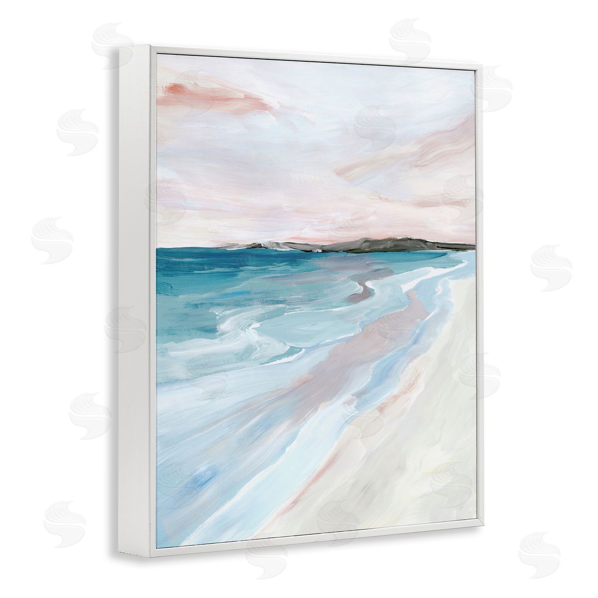 Ian C. Faded Coastal Serenity Canvas Wall Art Print