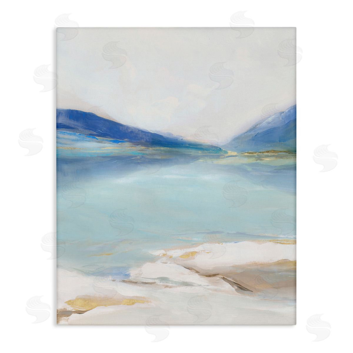 Ian C. Cerulean Vista Seascape Canvas Wall Art Print