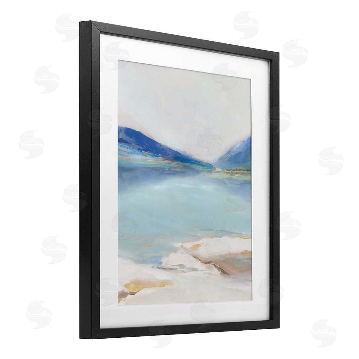 Ian C. Cerulean Vista Seascape Canvas Wall Art Print