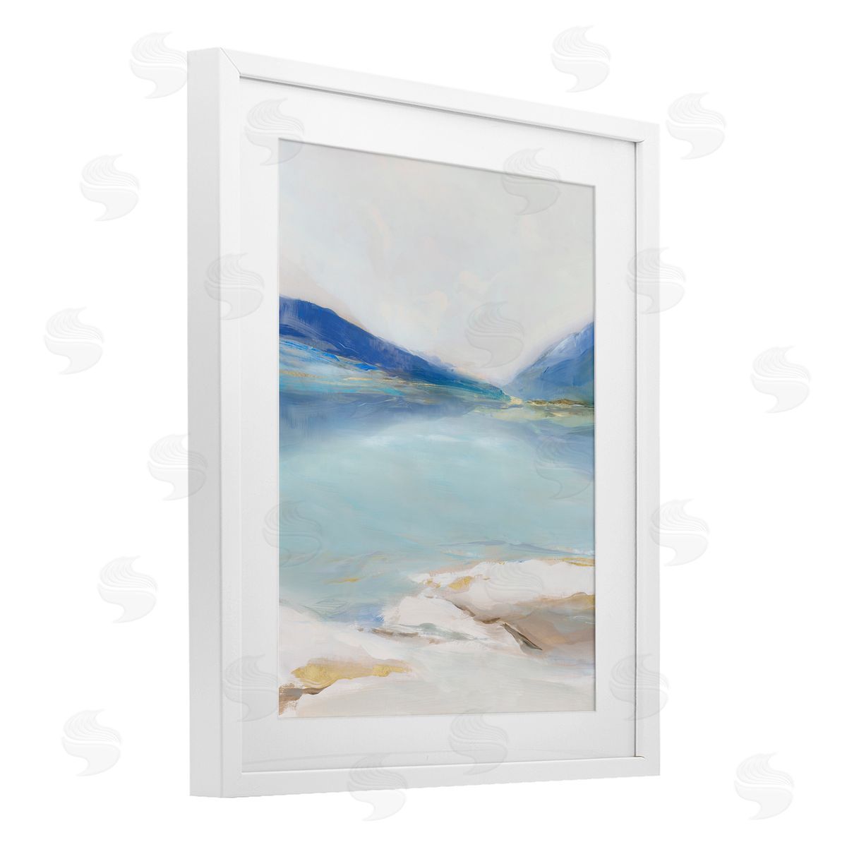 Ian C. Cerulean Vista Seascape Canvas Wall Art Print
