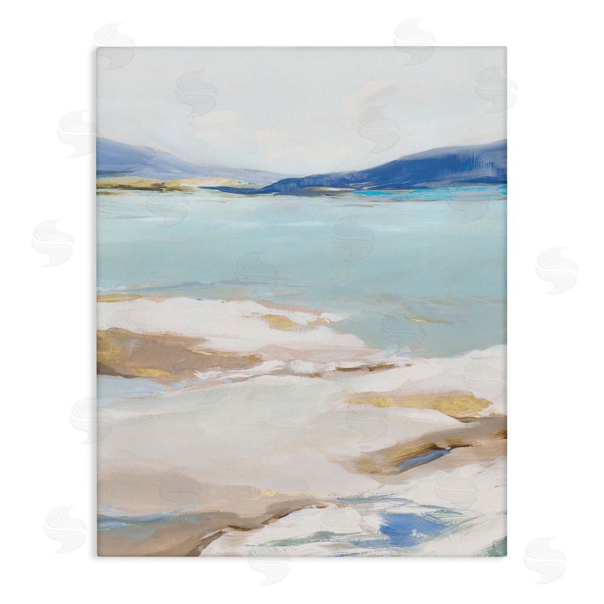 Ian C. Peaceful Cerulean Vista Canvas Wall Art Print