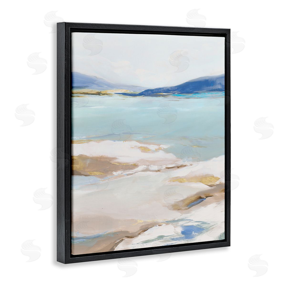 Ian C. Peaceful Cerulean Vista Canvas Wall Art Print