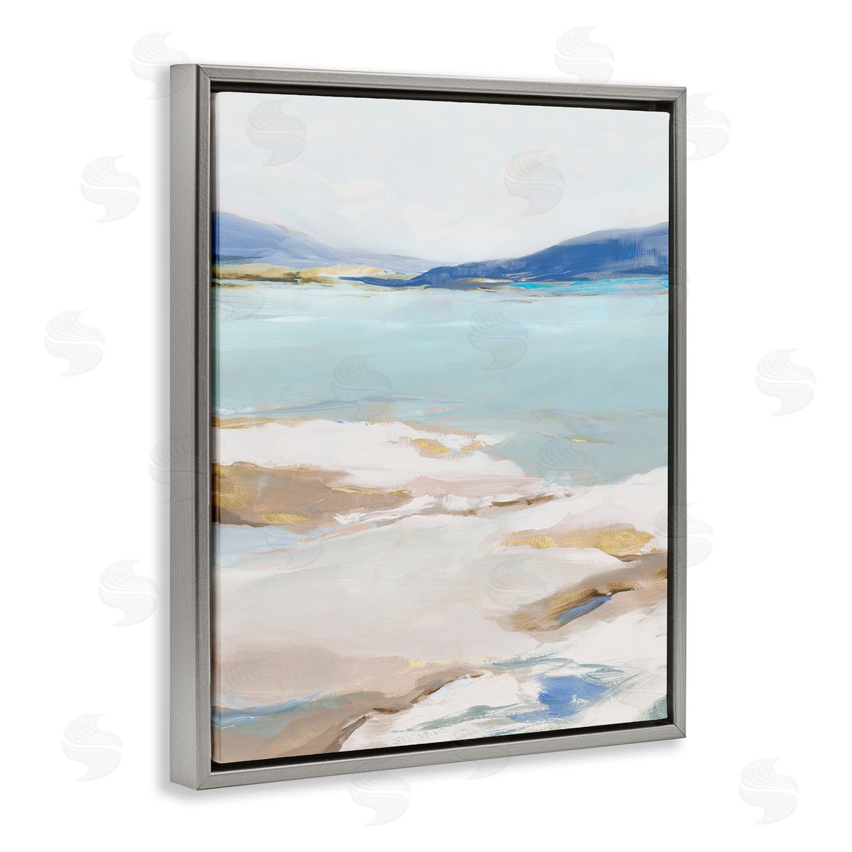 Ian C. Peaceful Cerulean Vista Canvas Wall Art Print