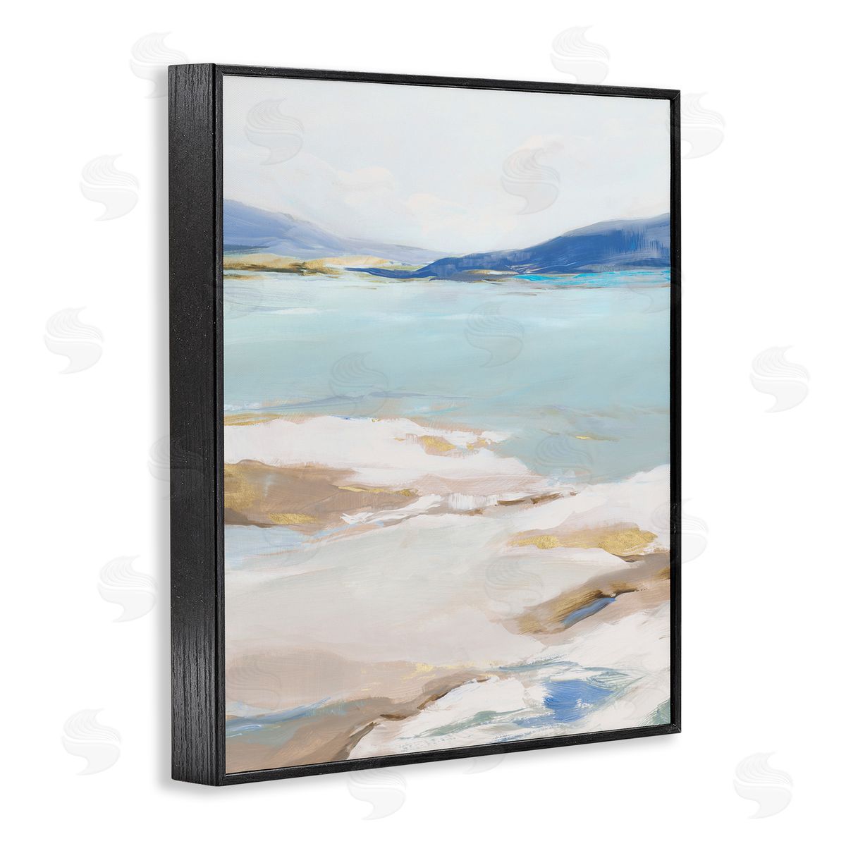 Ian C. Peaceful Cerulean Vista Canvas Wall Art Print