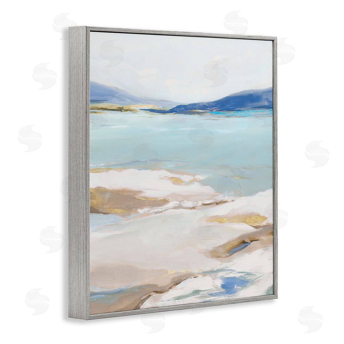 Ian C. Peaceful Cerulean Vista Canvas Wall Art Print