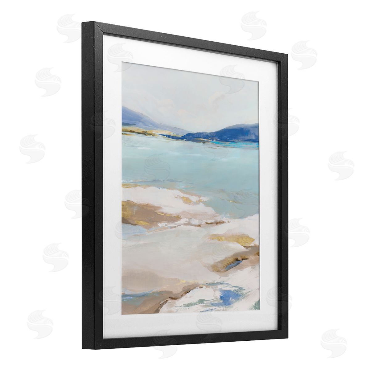 Ian C. Peaceful Cerulean Vista Canvas Wall Art Print