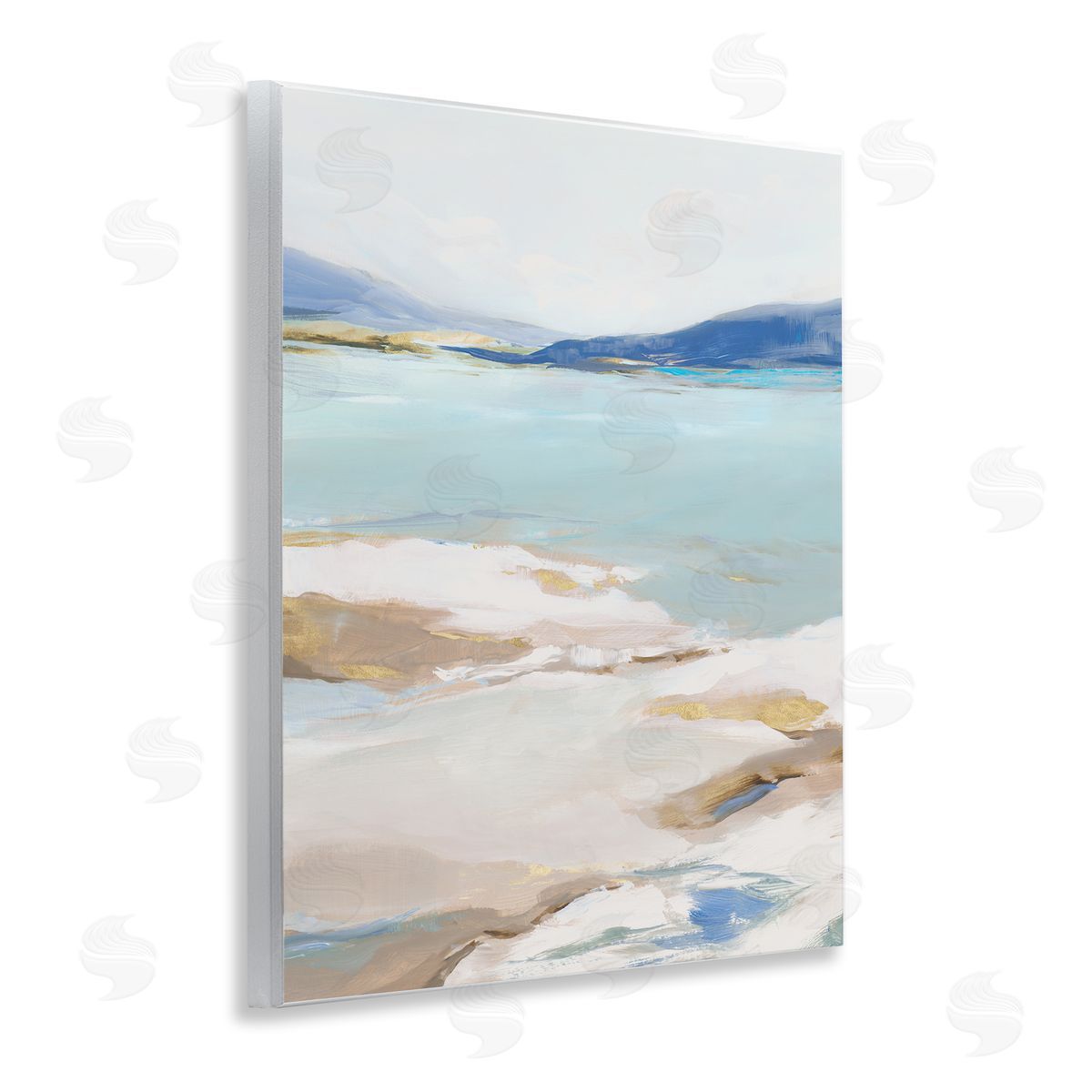 Ian C. Peaceful Cerulean Vista Canvas Wall Art Print