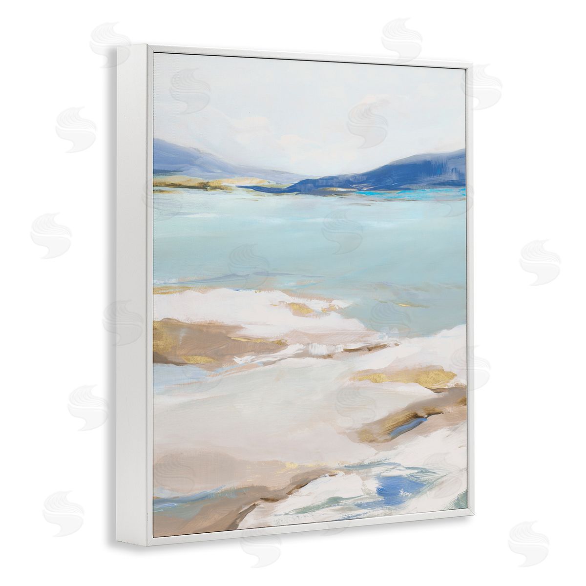 Ian C. Peaceful Cerulean Vista Canvas Wall Art Print