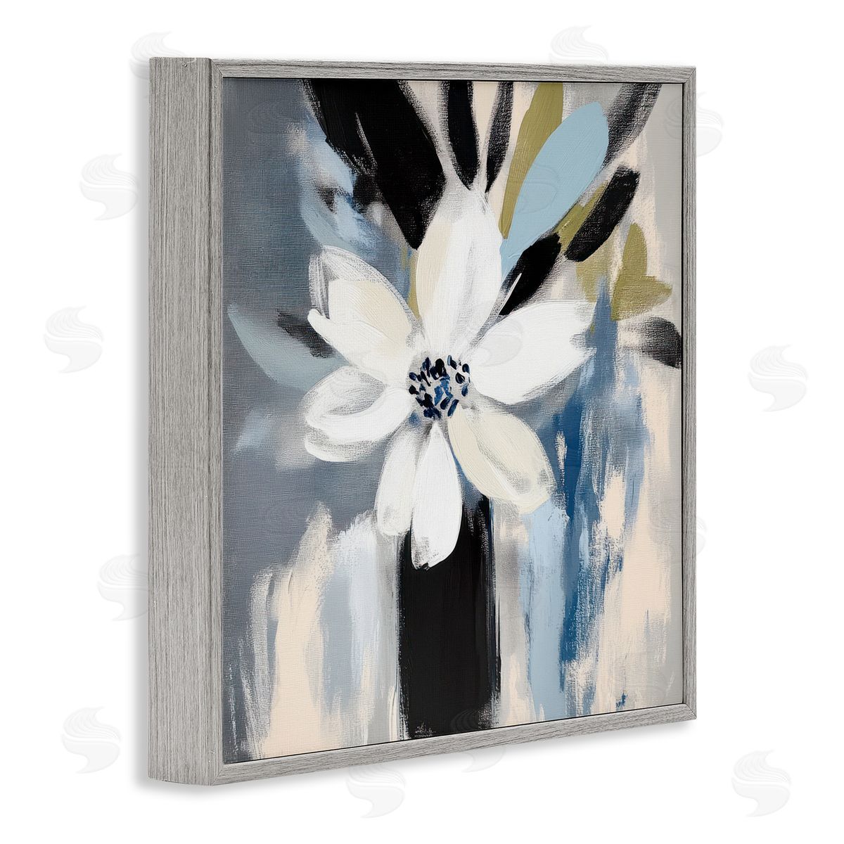 Mona Grace Timeless White Flower Vase Canvas Wall Art Print