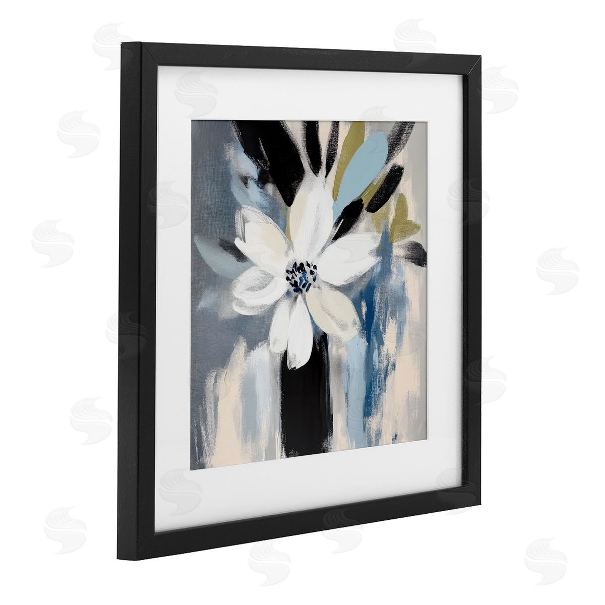 Mona Grace Timeless White Flower Vase Canvas Wall Art Print