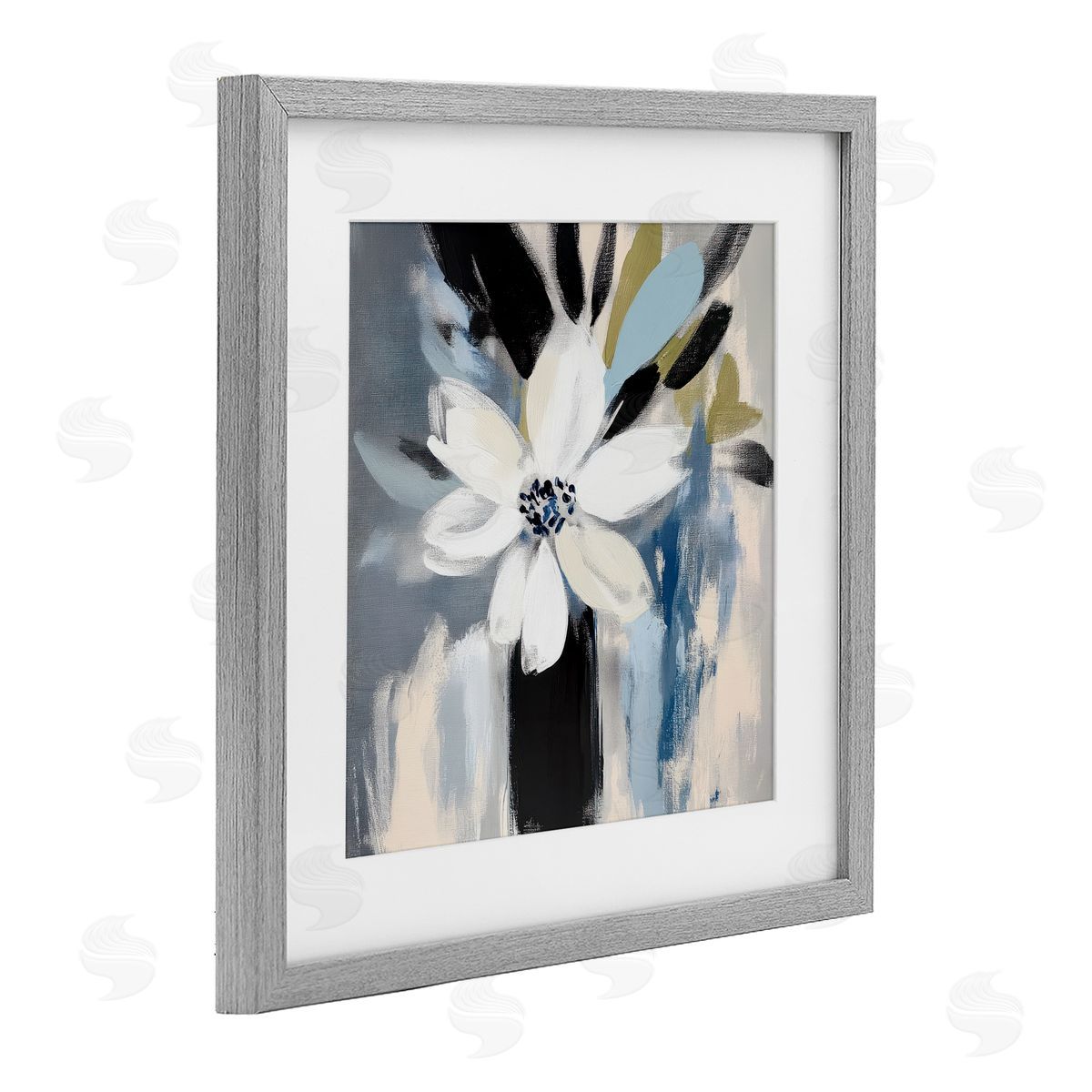 Mona Grace Timeless White Flower Vase Canvas Wall Art Print