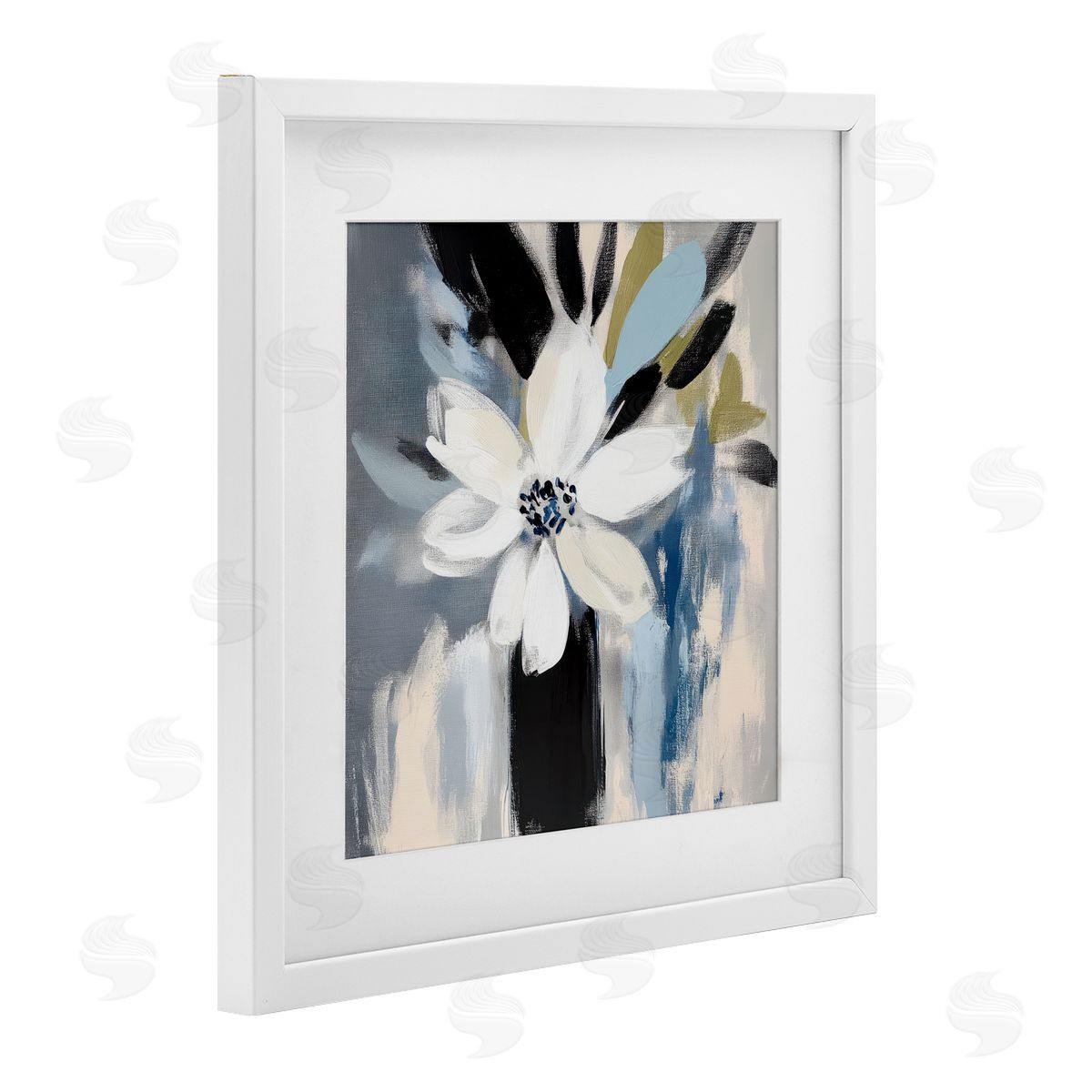 Mona Grace Timeless White Flower Vase Canvas Wall Art Print