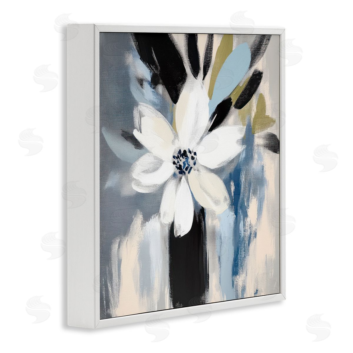 Mona Grace Timeless White Flower Vase Canvas Wall Art Print