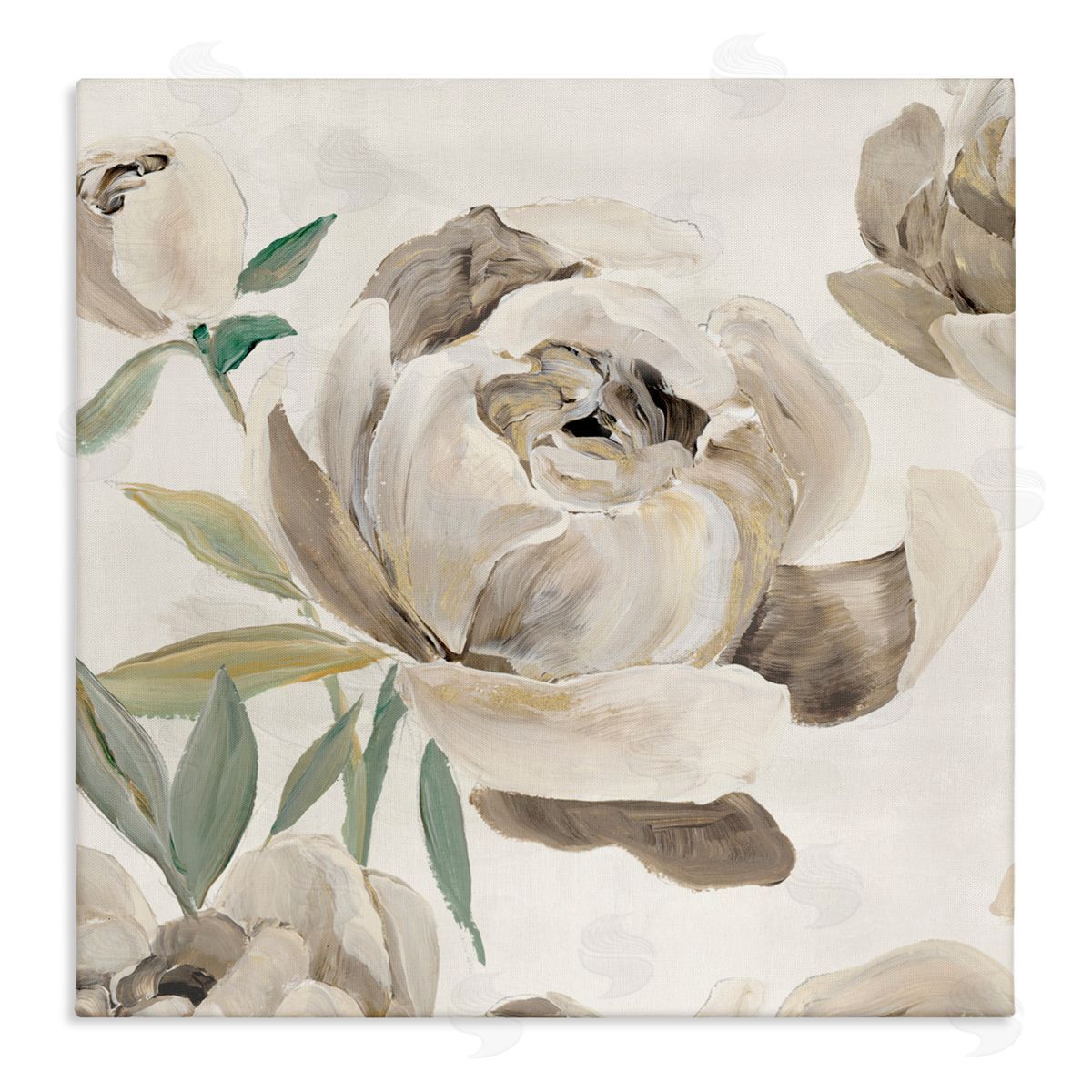 Aria K. Rounded Lustrous Peonies Canvas Wall Art Print