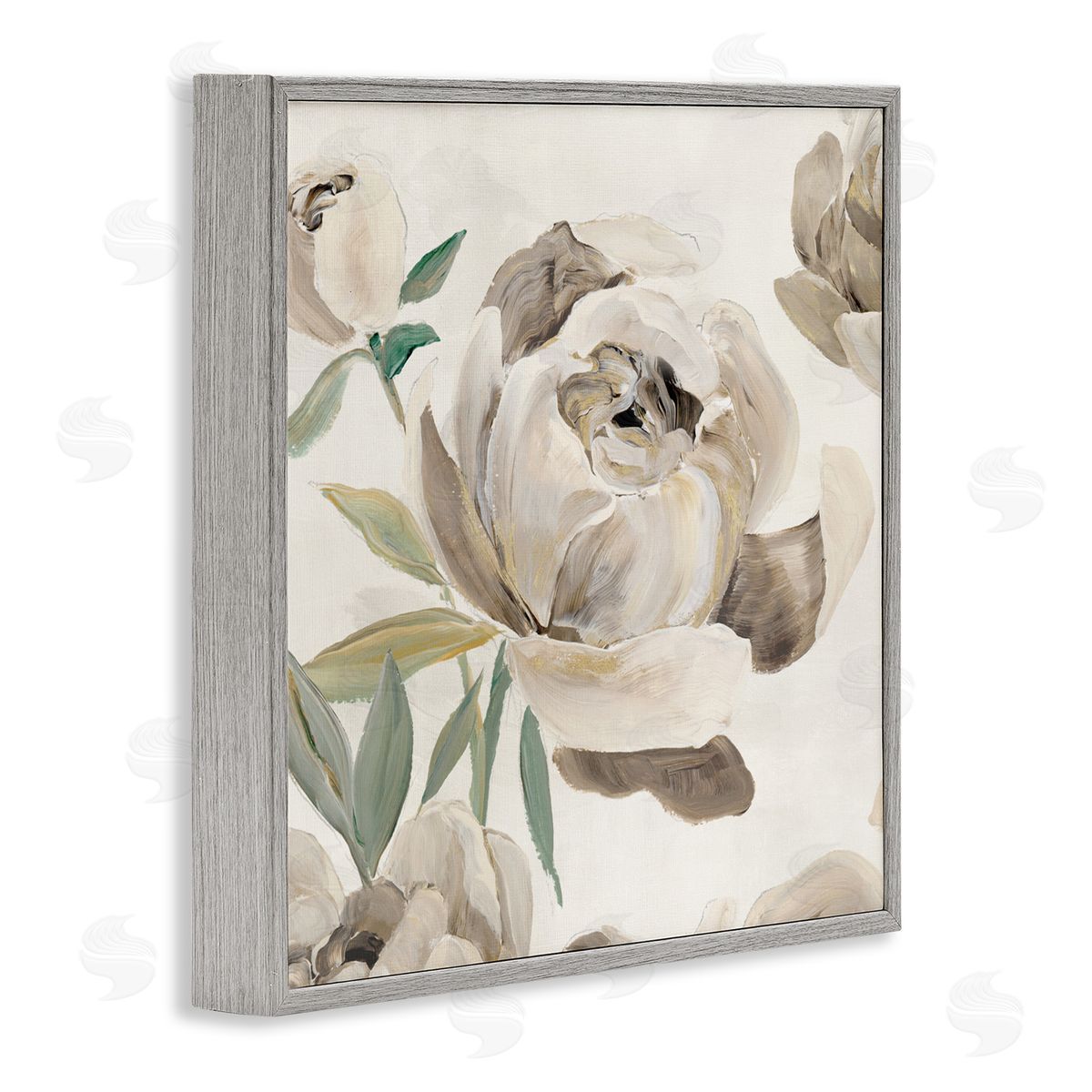 Aria K. Rounded Lustrous Peonies Canvas Wall Art Print