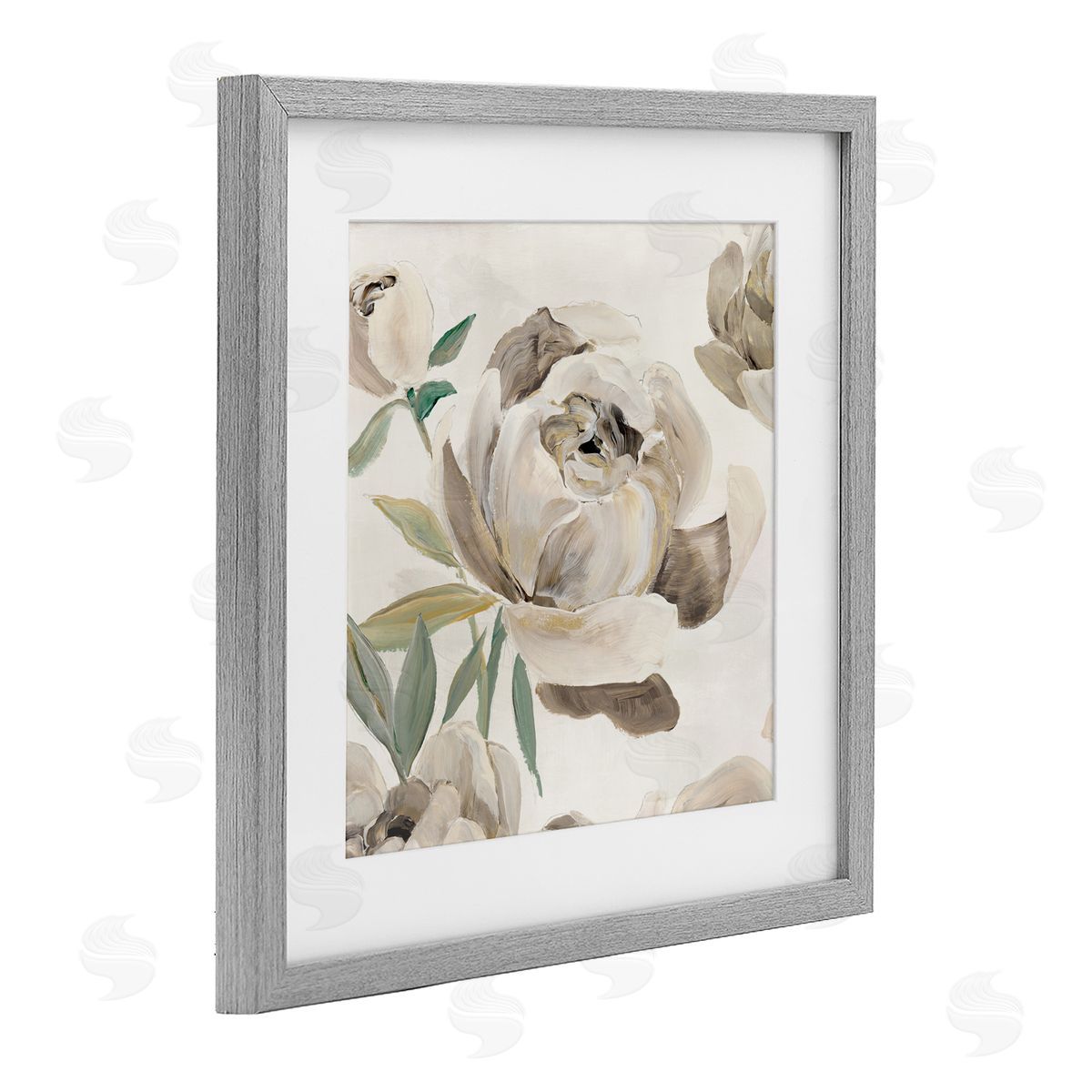 Aria K. Rounded Lustrous Peonies Canvas Wall Art Print