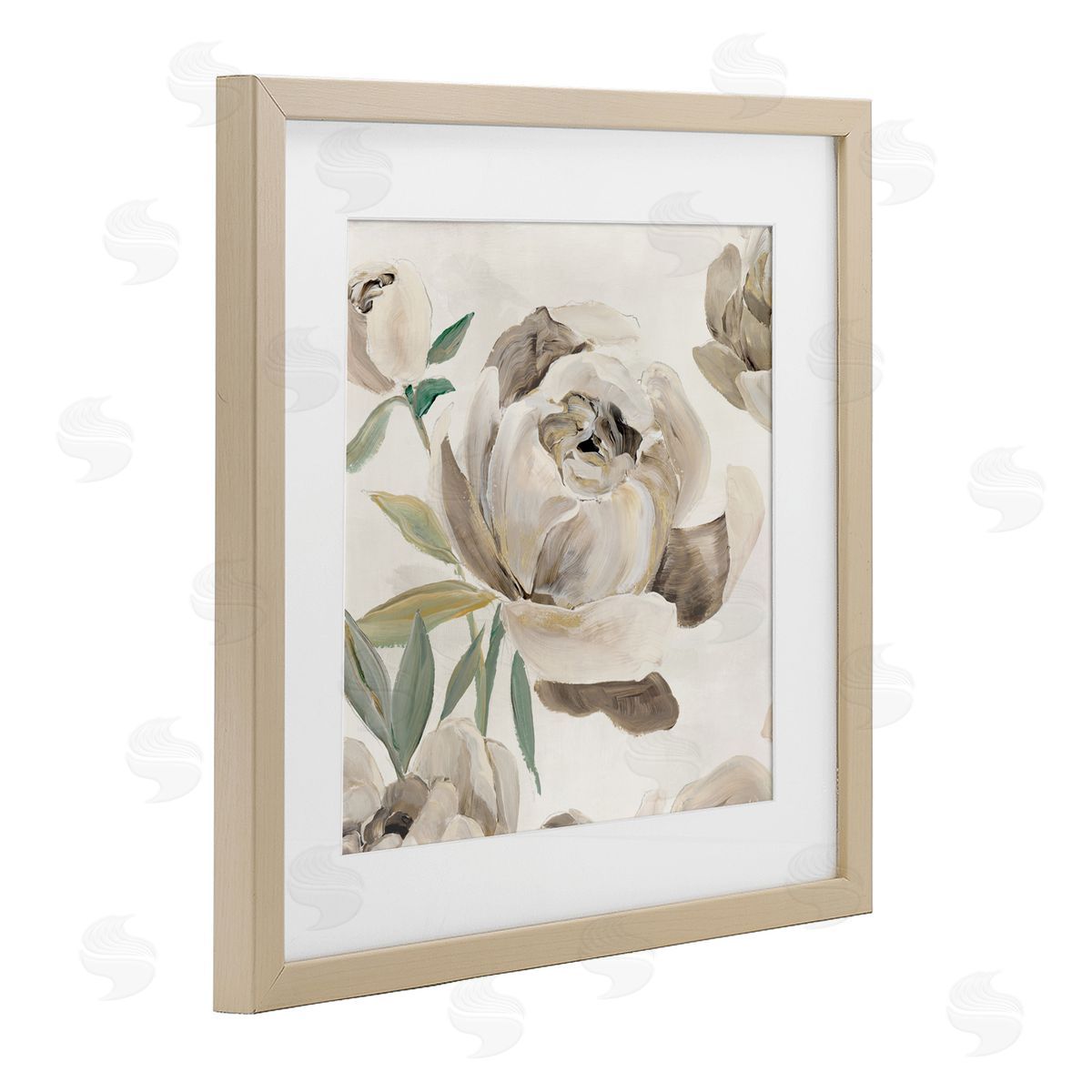 Aria K. Rounded Lustrous Peonies Canvas Wall Art Print