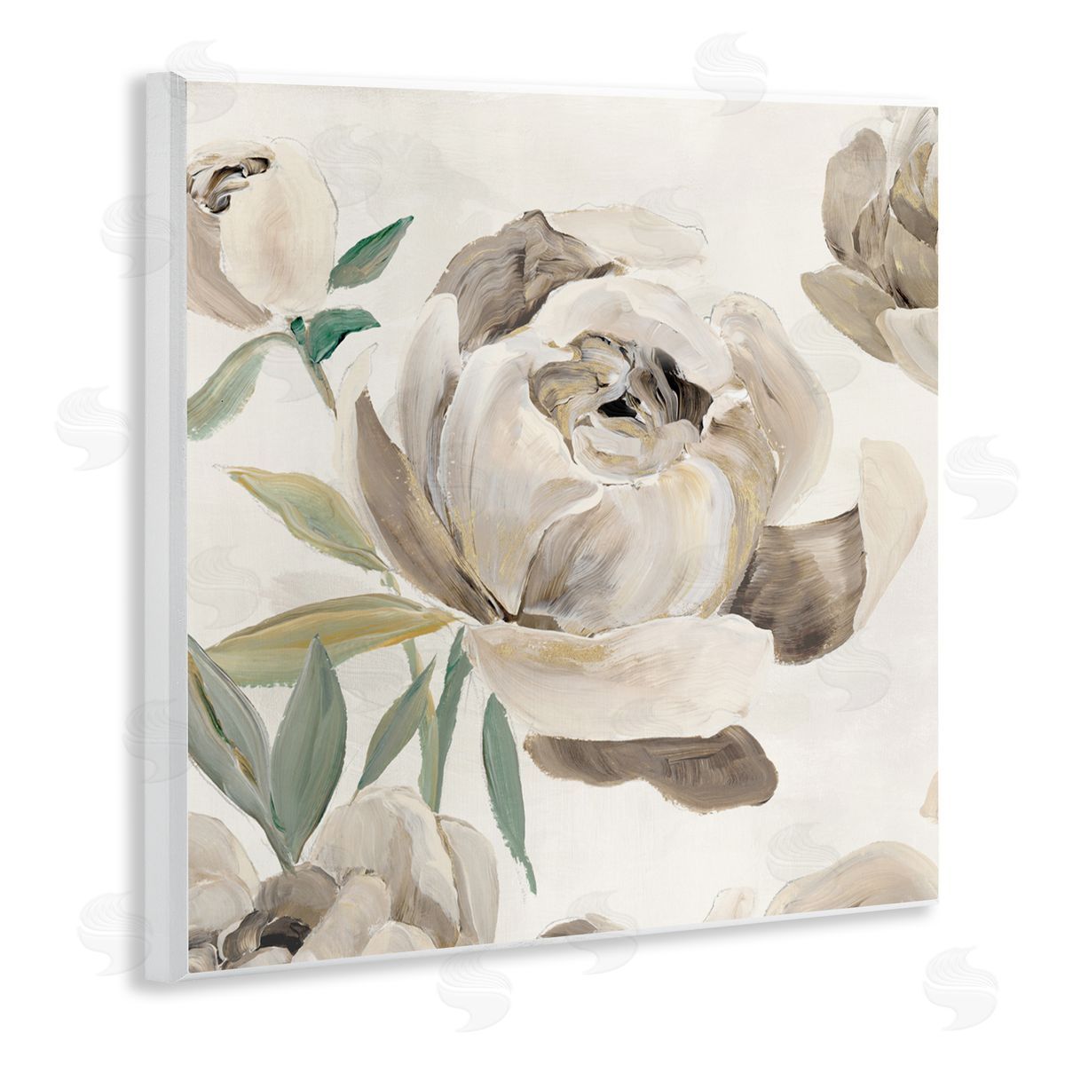 Aria K. Rounded Lustrous Peonies Canvas Wall Art Print